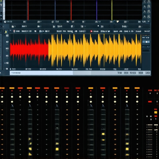 Close-up of a digital audio workstation displaying a transient designer plugin and parallel signal routing curves.