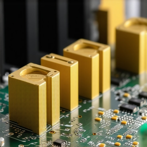 Macro view of internal components of a professional audio interface focusing on the master clock.