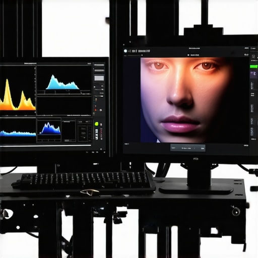 Professional HDR masking on a calibrated color grading monitor.
