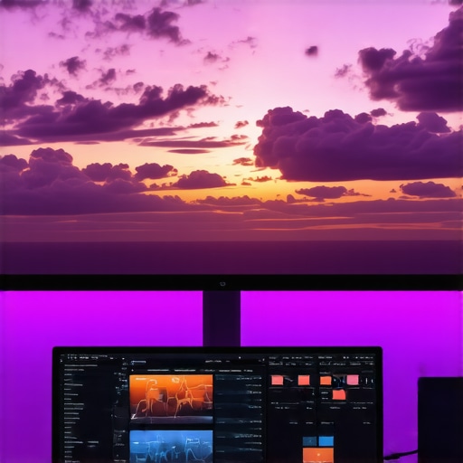 Professional color grading suite with hardware-calibrated monitor for HDR highlight recovery.