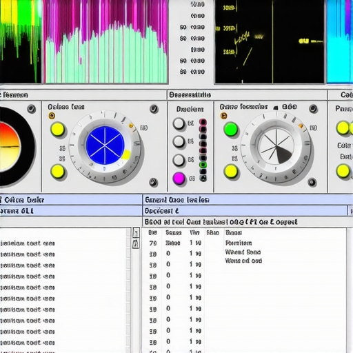 Close up of a professional color grading monitor displaying ASC CDL settings and waveform scopes for color matching.