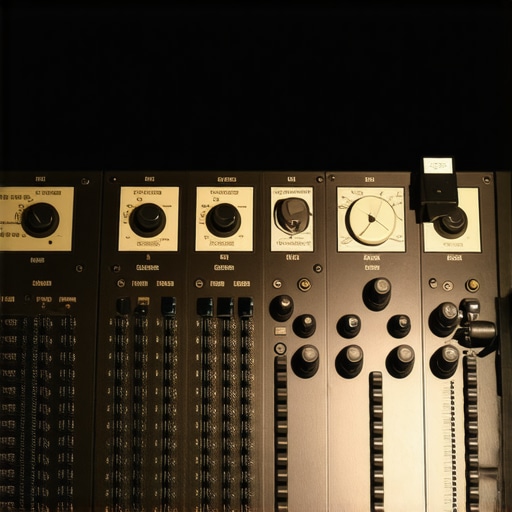 Close-up of a high-end color grading console with trackballs used for professional video editing and color correction.