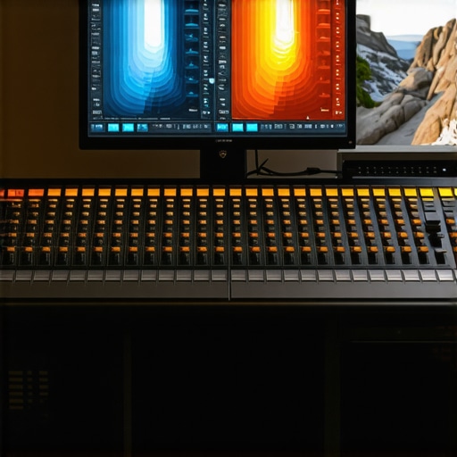 High-end color grading panel with trackballs and mechanical dials for video editing.