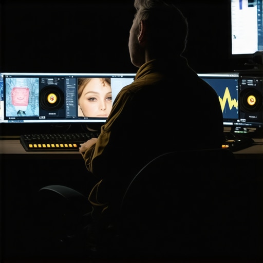 A colorist using a hardware control panel to match skin tones across different camera sensors.