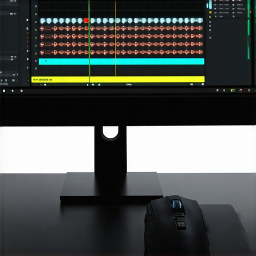 A high-end editing workstation featuring an ergonomic vertical mouse and macro pad for increased productivity.