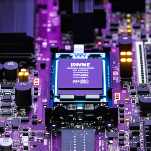 Professional GPU and NVMe SSD Storage Architecture Close-up of a high-performance computer hardware system optimized for fast rendering pipelines and video editing