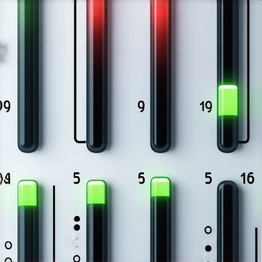 A digital audio meter showing healthy signal levels within a workstation.