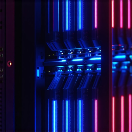 A close-up of a high-performance NVMe RAID array used for professional video editing.