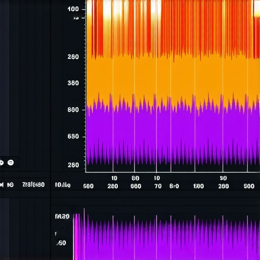 A high-resolution view of a spectral frequency editor used for precise audio de-essing.