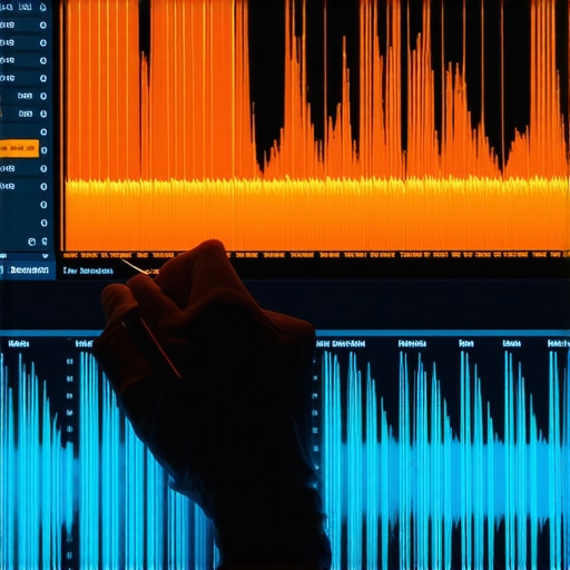 Close-up of a spectral editing interface showing frequency-based noise reduction
