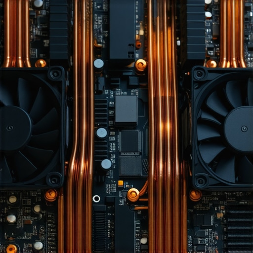 Close-up of laptop internal cooling system and thermal paste application for video editing hardware.
