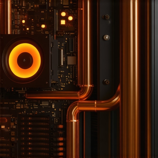 Professional Workstation Thermal Management A close-up of a liquid-cooled PC for high-performance video editing.