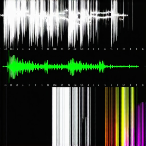 Professional audio editing software showing spectral frequency repair of wind noise