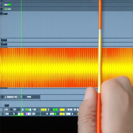 Close-up of professional spectral repair software used for cleaning audio in post-production.