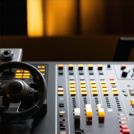 Professional editing console with mechanical buttons and jog wheel