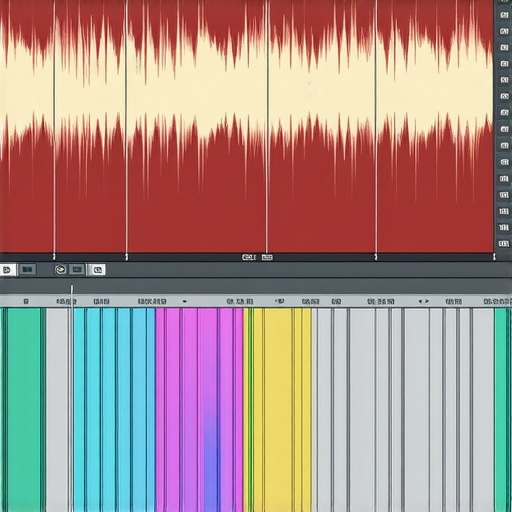 A detailed view of a waveform with aliasing artifacts in an audio editing program.
