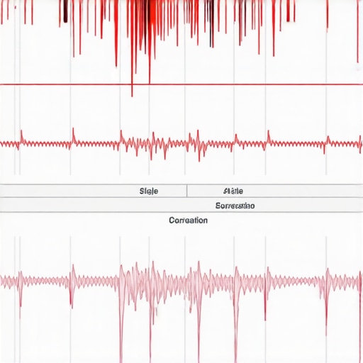 Professional audio workstation showing phase correlation meter and misaligned waveforms