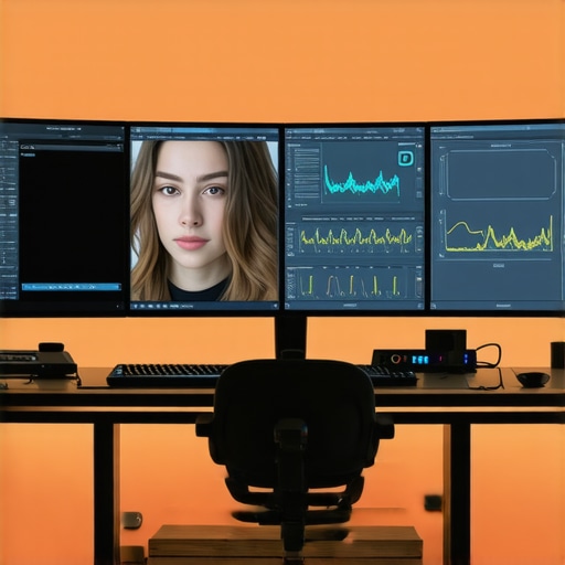 Comparison of lighting quality and its effect on skin tone color grading in a professional studio environment.