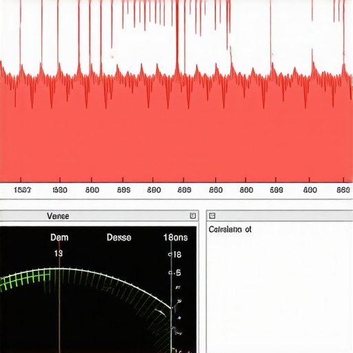 A spectral analyzer and phase correlation meter on a professional audio editing display.