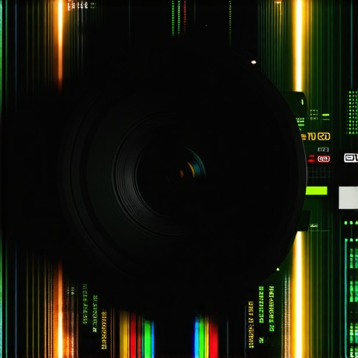 A conceptual view of digital sensors and light refraction used in high-end video editing simulations.